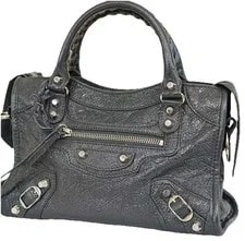 Balenciaga — Authentic Balenciaga Dark City Motorcycle Crinkled — Handbag — resale