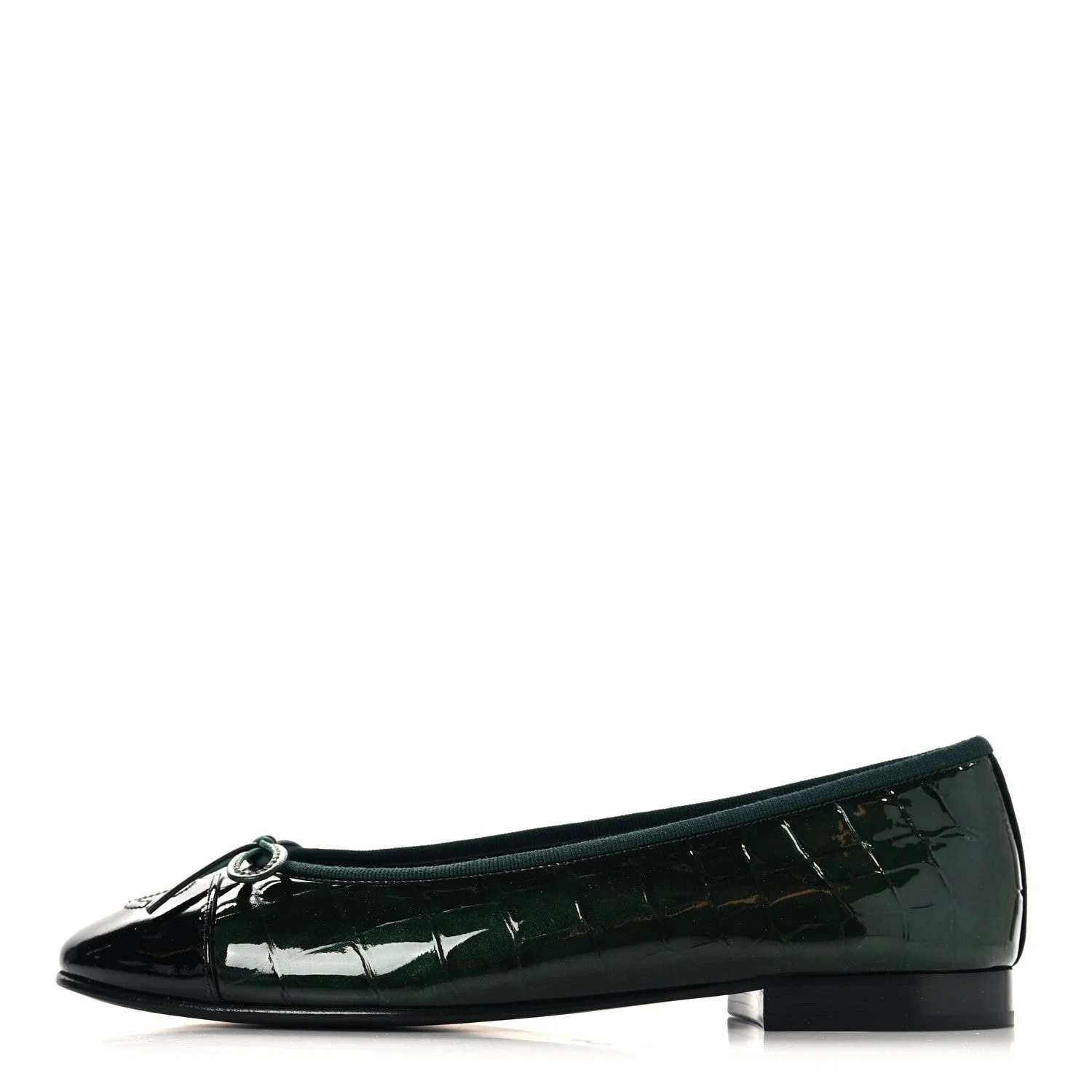 Embossed Ballerina 37.5 Dark — Designer Shoe — resale