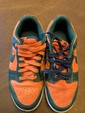 Nike — Size 8 - Nike Dunk Low Miami Hurricanes — Sneaker — resale