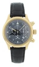 IWC — IWC Fliegeruhr 36mm Quartz 18k Yellow Gold Black Dial Chrono IW3740 — Watch — resale
