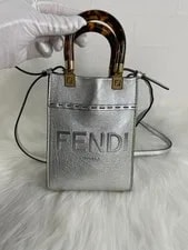 Fendi — Fendi Metallic Mini Tortoiseshell Handles Crossbody Shou — Handbag — resale