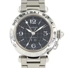 Cartier — Cartier Pasha C GMT Grande Date W31049M7 SS Automatic — Watch — resale
