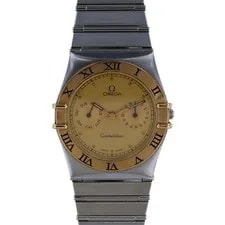 Omega — Omega Constellation Day Date Quartz 396.1069 Stainless Steel K18 Gold Silv — Watch — resale