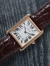 Cartier — 41991: Cartier 18k Rose Gold Steel Caseback Tank Solo, W5200025, Box & 2017 Card — Watch — resale