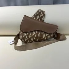 Dior — Dior Saddle CD Metal Check Grain and - Excellent #V57K4C — Handbag — resale