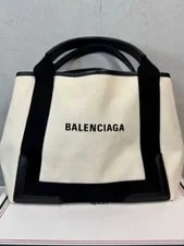 Balenciaga — Balenciaga Cabas Small Cotton Auth — Handbag — resale