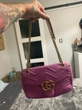 Gucci — Gucci GG Marmont Chevron Chain Strap — Handbag — resale