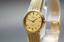 Omega — 1984 Near Omega de Ville 20mm 591.0268 Quartz Gold Dial — Watch — resale