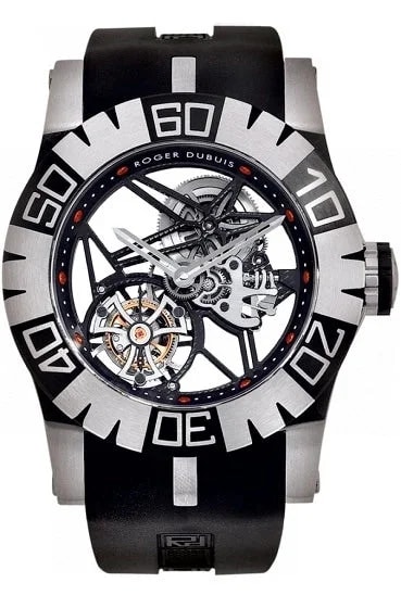 Worldofluxuryus — Roger Dubuis Easy Diver Skeleton Flying Tourbillon Titanium — Watch — resale
