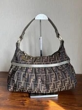 Fendi — Auth Fendi Monogram Trim Ruched Hobo — Handbag — resale