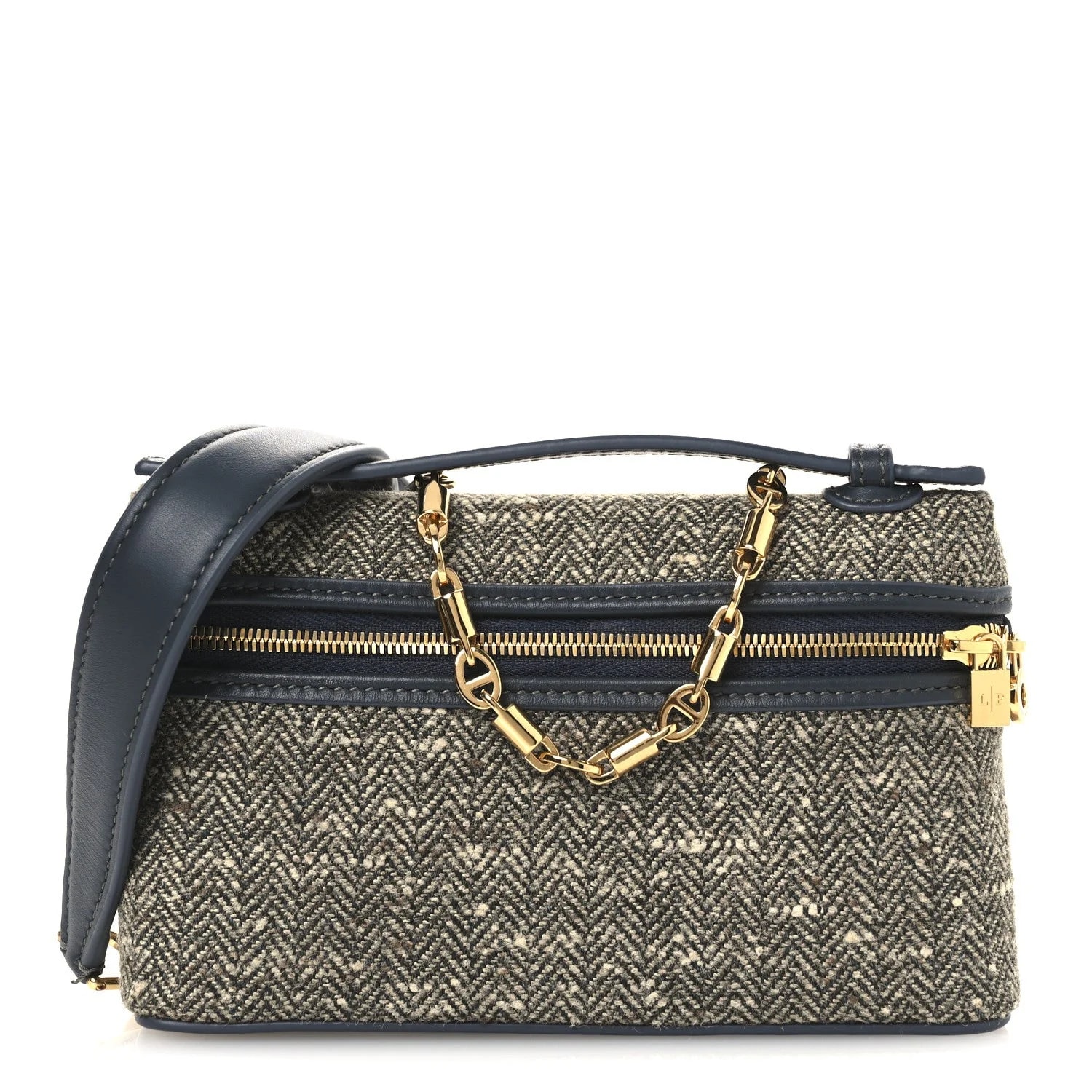 Loro Piana — Virgin Blend Herringbone Extra Pocket Mini Sun — Handbag — resale