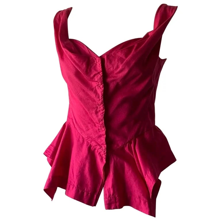 ANGLOMANIA by VIVIENNE WESTWOOD, Vivienne Westwood — Vivienne Westwood Anglomania Early 2000s Peplum Corseted `Top — Designer Shoe — resale