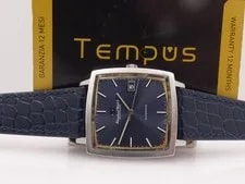 IWC — IWC Square 1871 Automatic Pellaton 8541B Blue Dial 70's Steel — Watch — resale