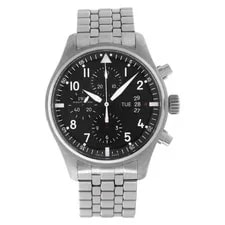 IWC — IWC Flieger Chronograph iw377704 Stainless Steel Black Dial 43mm Automatic — Watch — resale