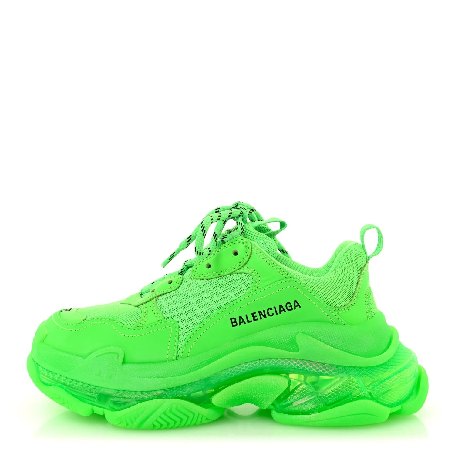 Balenciaga — Fabric Clear Sole Triple S 37 Fluo — Sneaker — resale