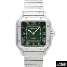 Cartier — Cartier Santos de LM WSSA0062 Stainless Steel 39.8mm Green Dial #KRW084 — Watch — resale