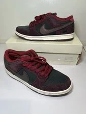 Nike — Size 9.5 - Riot Skateshop X Nike Dunk Pro SB QS Low Dark Beetroot — Sneaker — resale