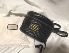 Gucci — Gucci GG Marmont Vanity Mini Backpack From Japan — Handbag — resale