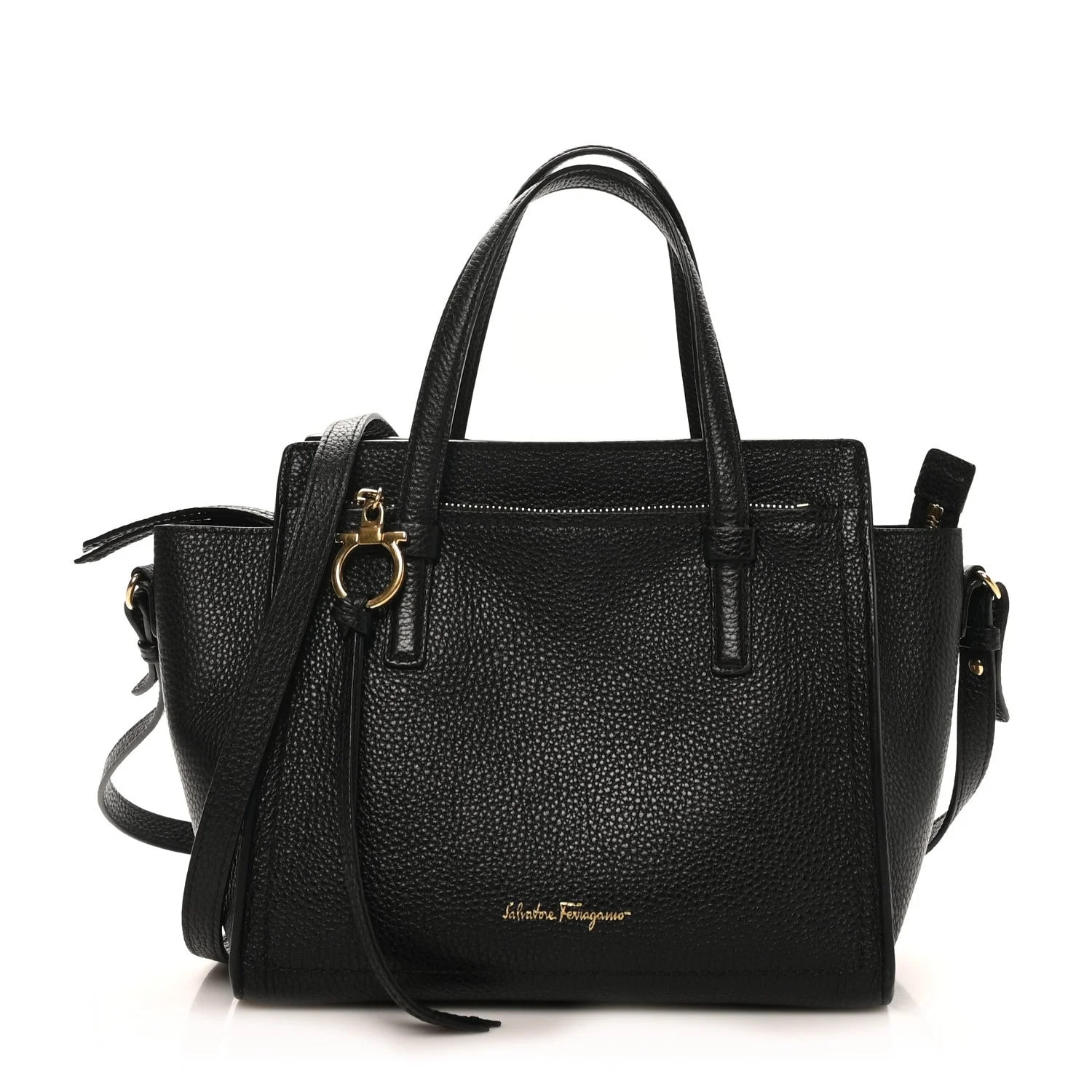 Salvatore Ferragamo — Hammered Double Handle Small Amy — Handbag — resale
