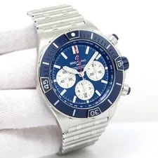 Breitling — Breitling AB0136 Super Chronomat B01 44mm Blue on Bracelet — Watch — resale