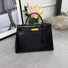 Hermès — Hermes Kelly 35 Porosus External Stitching Hardware 697525 — Handbag — resale