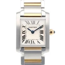 Cartier — Cartier Tank Francaise SM Watches 2384 Stainless Steel K18 Yellow Gold — Watch — resale