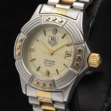 Tag Heuer — TAG Heuer Tristar 954.408 QZ Silver/Gold Tone Stainless Steel W/W26 — Watch — resale