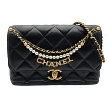 Chanel — Chanel Matelasse Logo Chain Small Flap AS5011 GHW AS5011 #203 — Handbag — resale