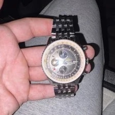 Breitling — Breitling Navitimer Chronograph Date Black Dial Slide Rule Steel Bracelet — Watch — resale