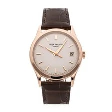 Patek Philippe — Patek Philippe Calatrava Rose Gold Auto 38mm Opaline Dial Strap 5296R-010 — Watch — resale