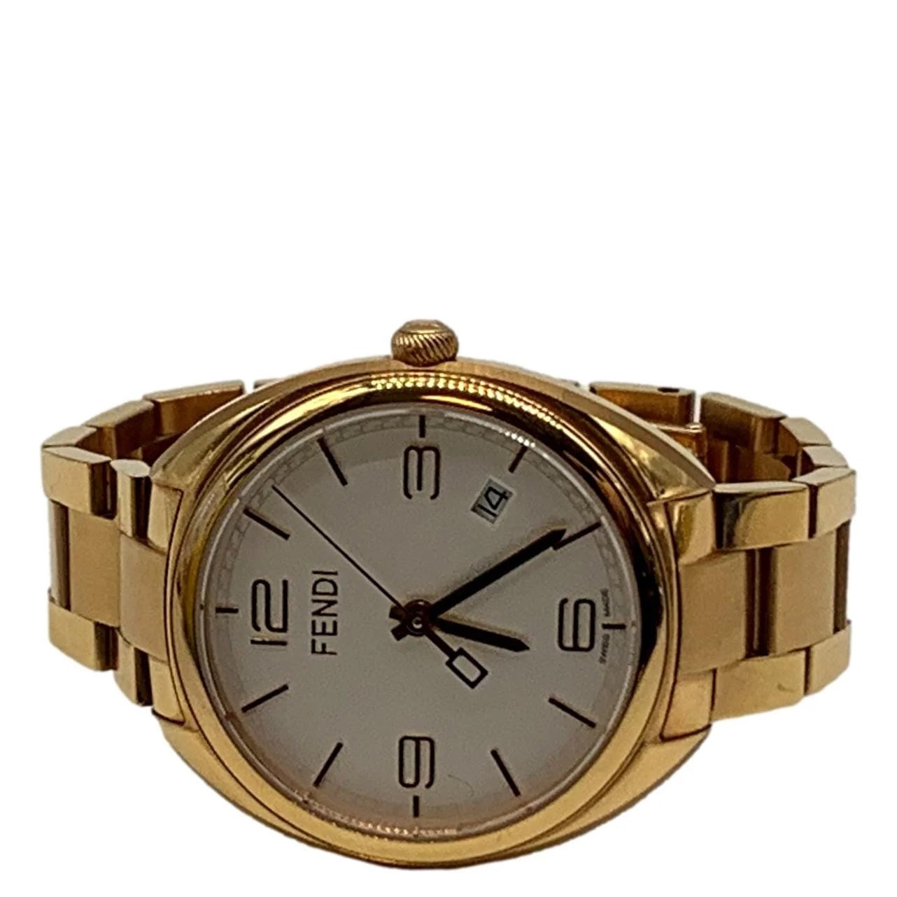 Fendi — Fendi Momento Swiss Quartz Stainless Steel Date White Dial 34mm — Watch — resale