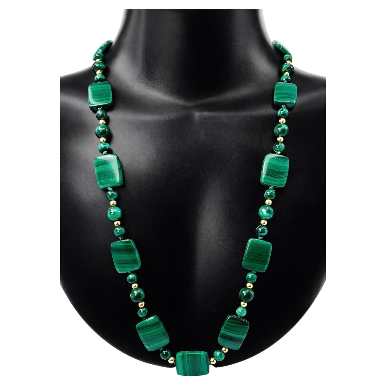 Malachite and Handcrafted Beads Plaques 50cm — Jewelry — resale