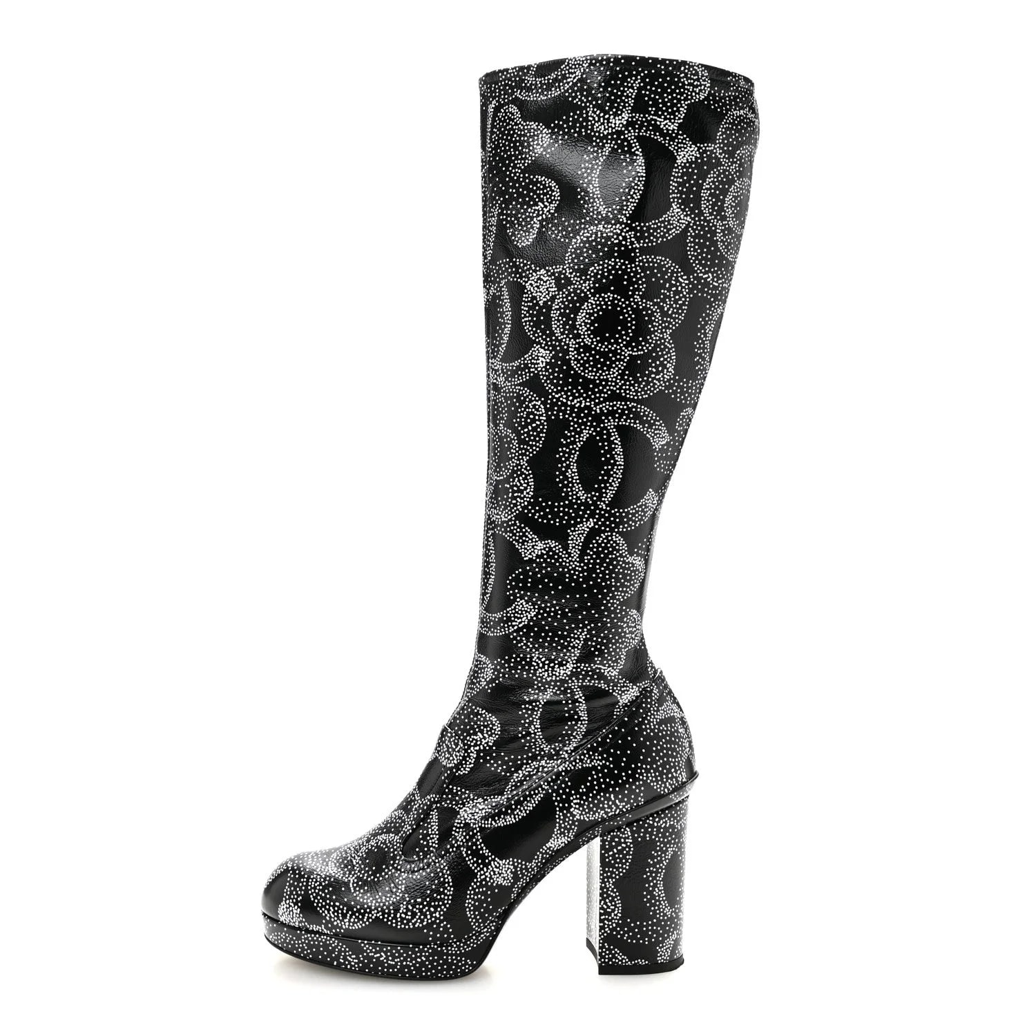 Camellia Printed High 37.5 — Designer Shoe — resale