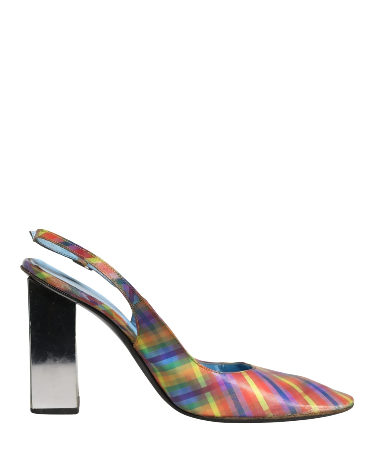 Dolce & Gabbana — Dolce & Gabbana Plaid Slingback — Designer Shoe — resale