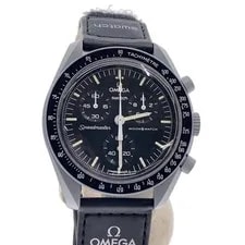 Omega — Omega Mission To the Moon Quartz Analog Leather BLK — Watch — resale