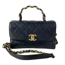 Chanel — Chanel Top-Handle Flap , Matelassé AS2478 Crumbled — Handbag — resale