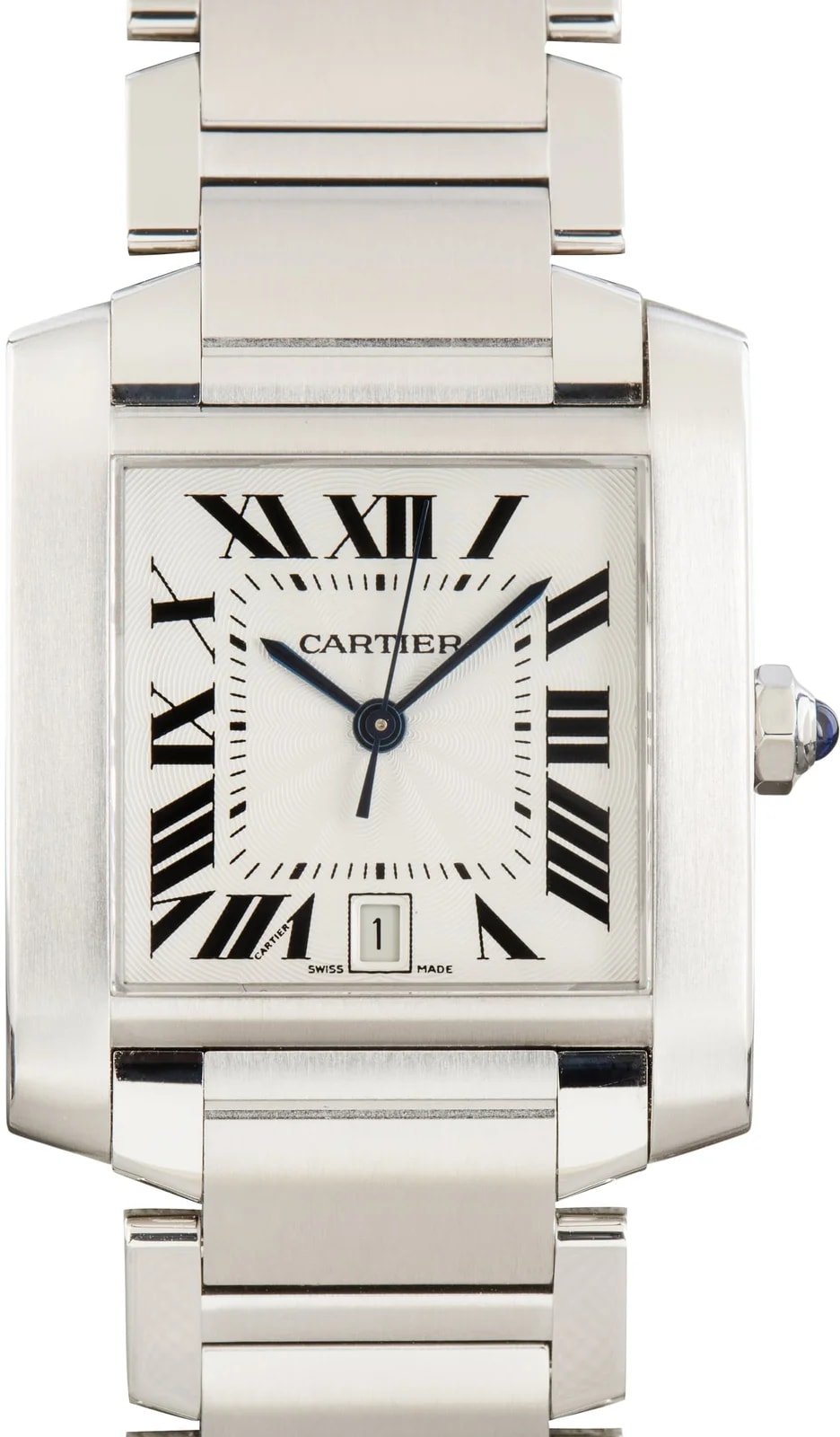 Cartier — Silver Roman Dial Cartier Tank Francaise Ref W51002Q3 — Watch — resale