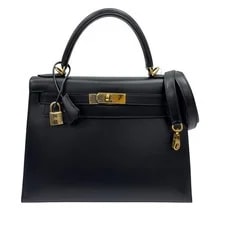 Hermès — Hermes Kelly 28 BoxCalf □F Stamp GHW — Handbag — resale