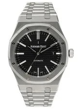 Audemars Piguet — Audemars Piguet 15400ST Black Dial Steel Box Papers — Watch — resale