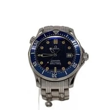 Omega — Omega Seamaster Quartz Analog Stainless Steel NVY SLV — Watch — resale
