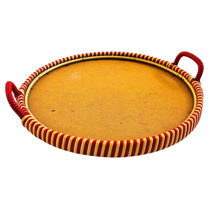 MCM — Large MCM German Woven Circular Tray — decorative_object — resale