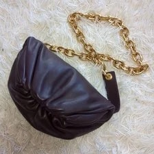 Bottega Veneta — Bottega Veneta Chain Pouch Dark — Handbag — resale