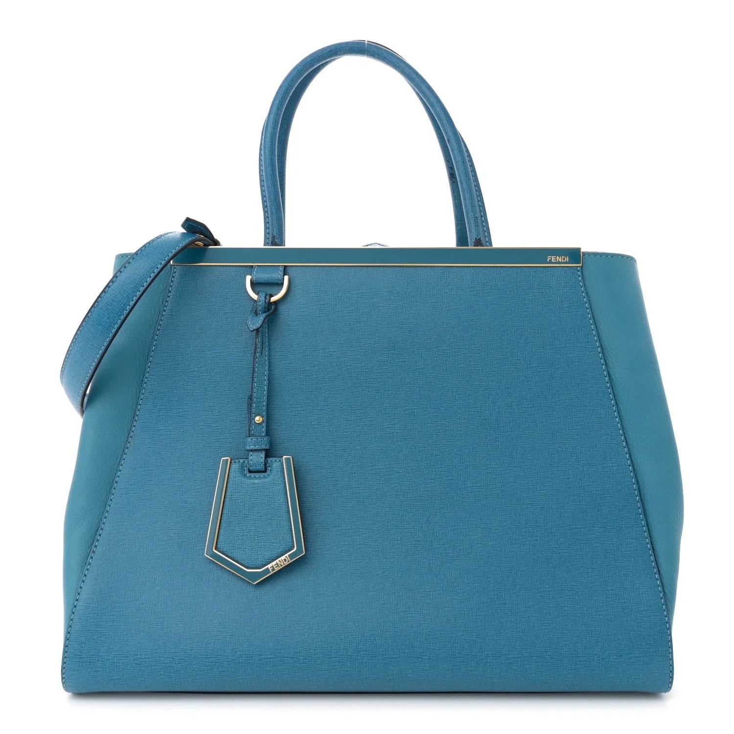 Fendi — Vitello Elite Regular 2Jours Cobalto — Handbag — resale