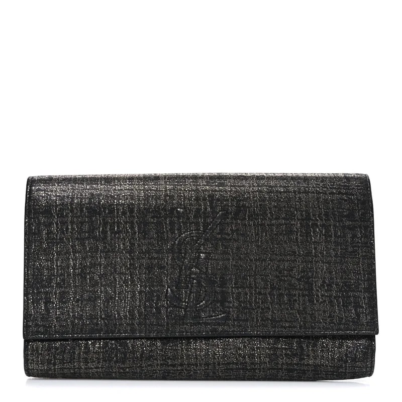 Saint Laurent — Metallic Textured Large Belle de Jour — Handbag — resale