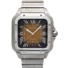 Cartier — Cartier Santos WSSA0064 Stainless Steel Diamond / Brown 50mm 2026 #KNW2539 — Watch — resale