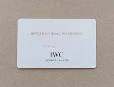 IWC — IWC Warranty Card Booklet (Unwritten) With Stamp — Watch — resale