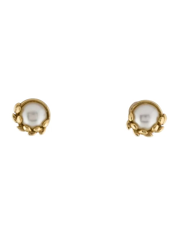 Tiffany & Co. — 18K Leaf Stud — Jewelry — resale