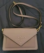 Prada — Prada Monochrome Crossbody Envelope — Handbag — resale
