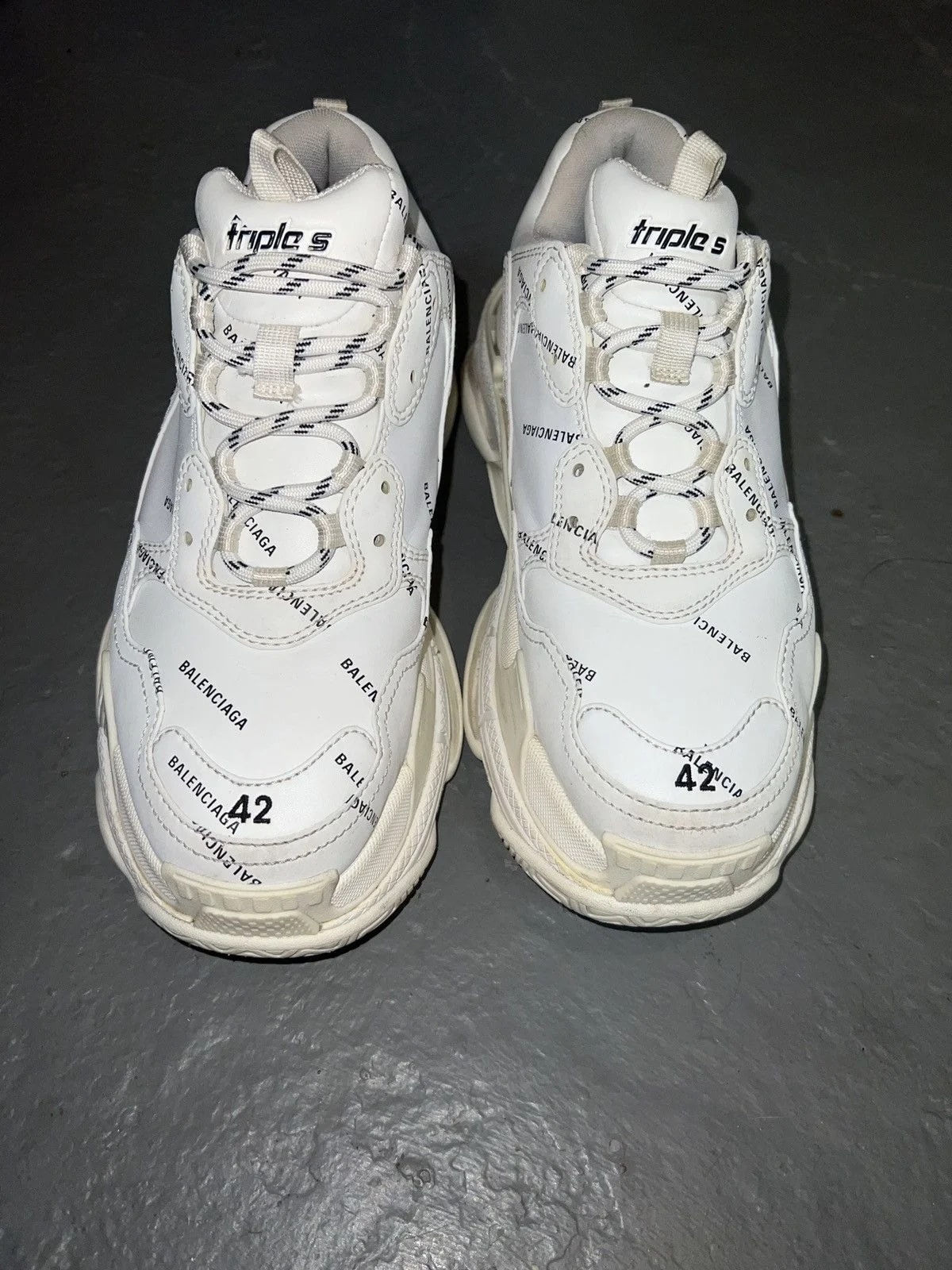 Balenciaga — Triple S Balenciaga All Over Label — Sneaker — resale