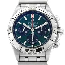 Breitling — Breitling Chronomat B01 42 AB013410L1A1 AB0134 Automatic Green Dial Warranty — Watch — resale